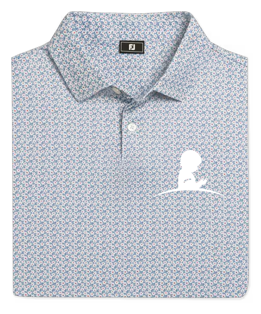 Primary image St. Jude Floral Mark Lisle Polo - Chambray